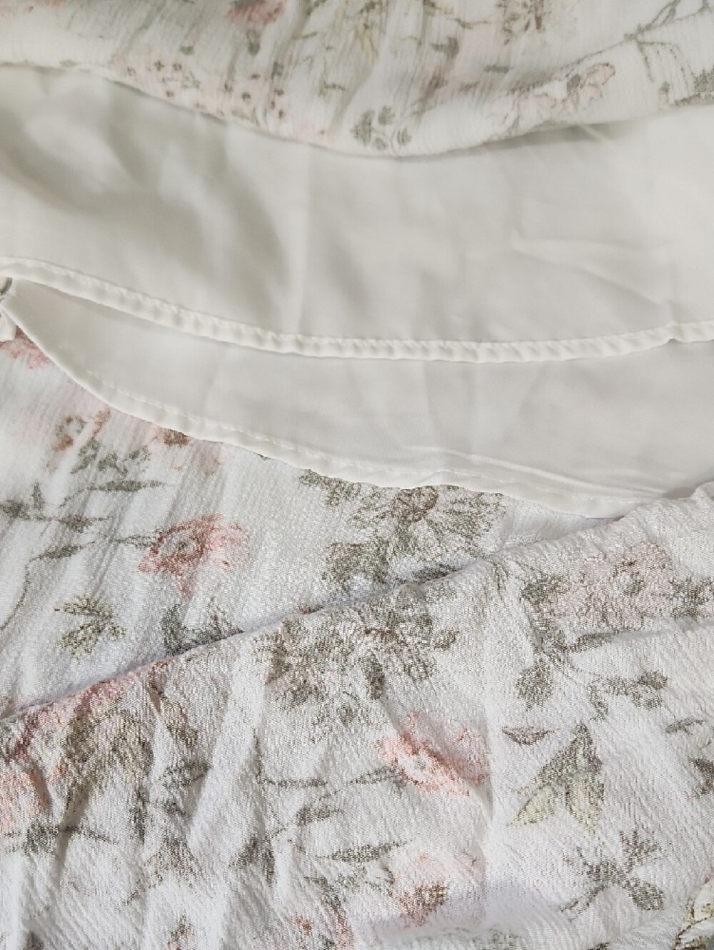 Frye Cream Maxi Dress with Pink & Olive Floral - Picture 7 of 9